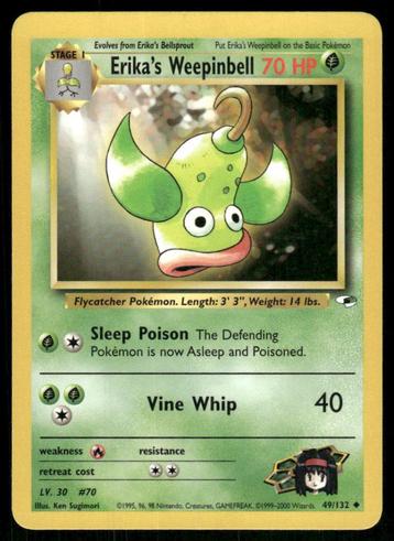 Erika's Weepinbell 49/132 - Gym Heroes (NM) beschikbaar voor biedingen