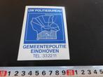 sticker Politie Gemeentepolitie Eindhoven EHV Balsemienplein, Ophalen, Zo goed als nieuw, Sticker