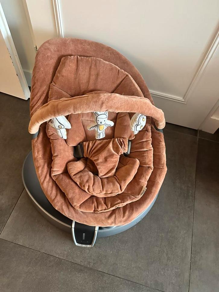 Nuna leaf met custom made bekleding roest oud roze, Kinderen en Baby's, Wipstoeltjes, Zo goed als nieuw, Schommelstoel, Overige merken