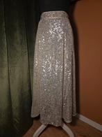 Zilveren lange rok met glitters en pailletten, maat 32, Kleding | Dames, Rokken, H&M, Overige kleuren, Verzenden, Nieuw