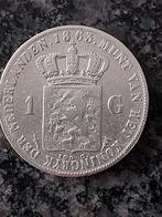 Gulden 1863 zilver zie foto's, Postzegels en Munten, Munten | Nederland, Zilver, Ophalen of Verzenden