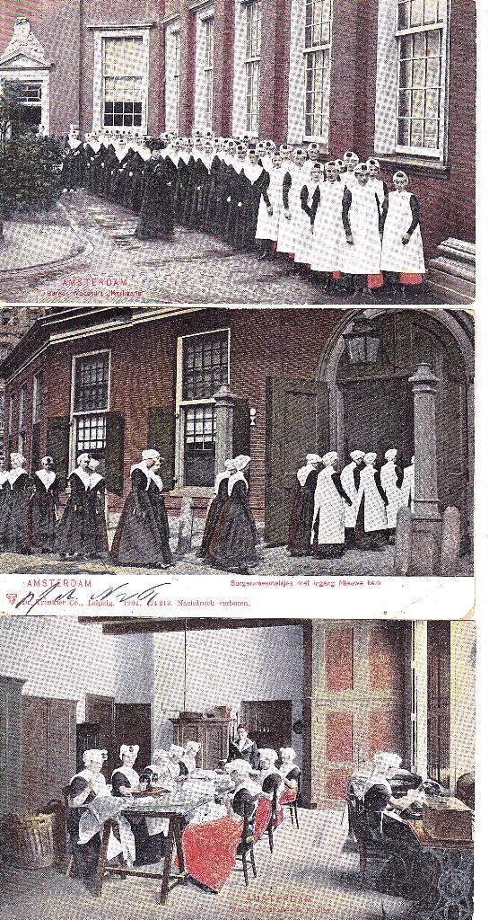 BURGERWEESHUIS AMSTERDAM 3 KAARTEN, Verzamelen, Ansichtkaarten | Nederland, Ophalen of Verzenden, Voor 1920, Noord-Brabant
