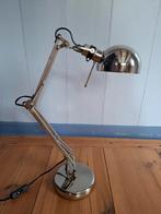 Zilverkleurige bureaulamp. Buigbaar., Huis en Inrichting, Lampen | Tafellampen, Ophalen of Verzenden, Zo goed als nieuw, Metaal