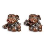 Bulldog mechanische spaarpot gietijzer 18,1x14,9x14,9, Verzamelen, Spaarpotten, Verzenden, Overige materialen, Overige thema's