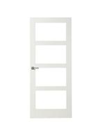 Budget binnendeur met voorgemonteerd glas in stomp en opdek, Niet ingevuld, 80 tot 100 cm, Binnendeur, Niet ingevuld