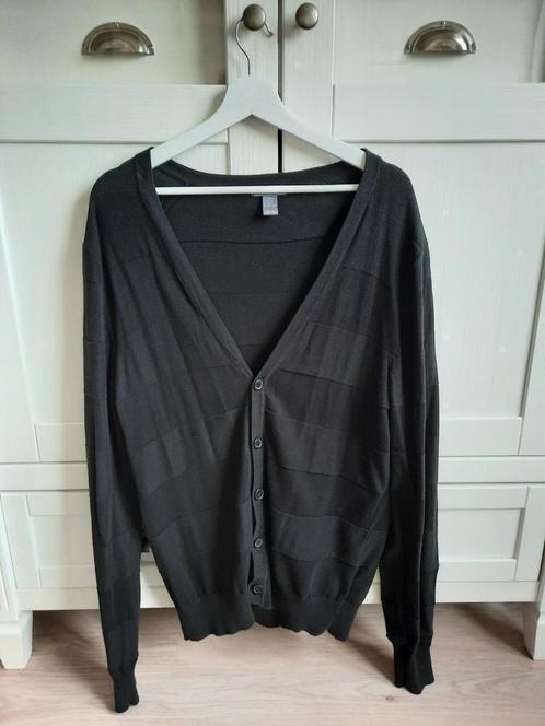 H&M Net Zwart Herenvest Vest Cardigan Maat M, Kleding | Heren, Truien en Vesten, Zo goed als nieuw, Maat 48/50 (M), Zwart, Ophalen of Verzenden