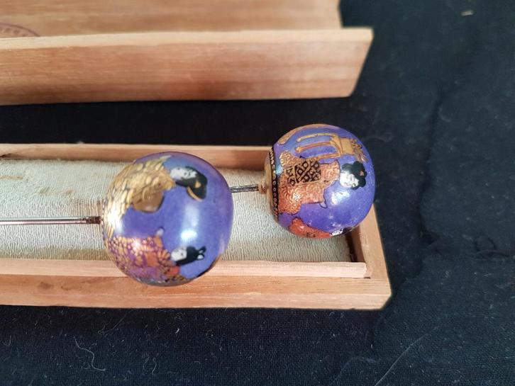Prachtige Japanse Geisha haarpennen, Sieraden, Tassen en Uiterlijk, Antieke sieraden, Overige typen, Overige materialen, Ophalen of Verzenden