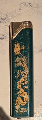 Oliegas aansteker 1993 - Goud/Groen Glitter - Collector, Ophalen of Verzenden, Gebruikt, Aansteker