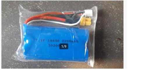 7,4 volt Lithium batterij accu 2200 Mah Li-ion voor Huina, Hobby en Vrije tijd, Modelbouw | Radiografisch | Auto's, Nieuw, Elektro