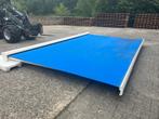 Zonnescherm electrisch, zonneluifel, 470 cm breed, blauw, Ophalen, Gebruikt, 450 cm of meer, Elektrisch
