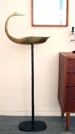 Hollywood regency brass pedestal- mid century vintage design, Ophalen of Verzenden
