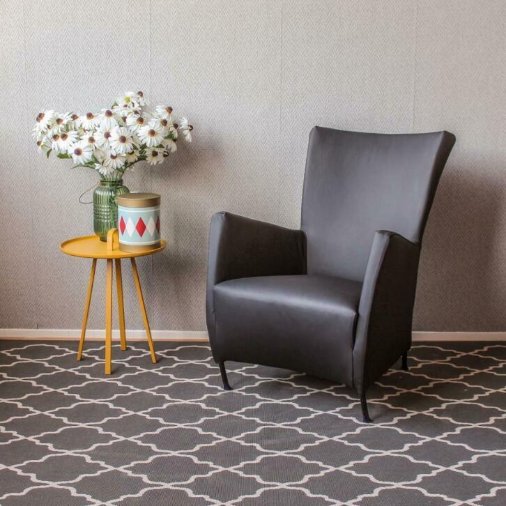 8 Zeer fraaie Montis Windy fauteuils in zwart leder, Huis en Inrichting, Banken | Voetenbanken en Poefen, Nieuw, Leer, Ophalen of Verzenden