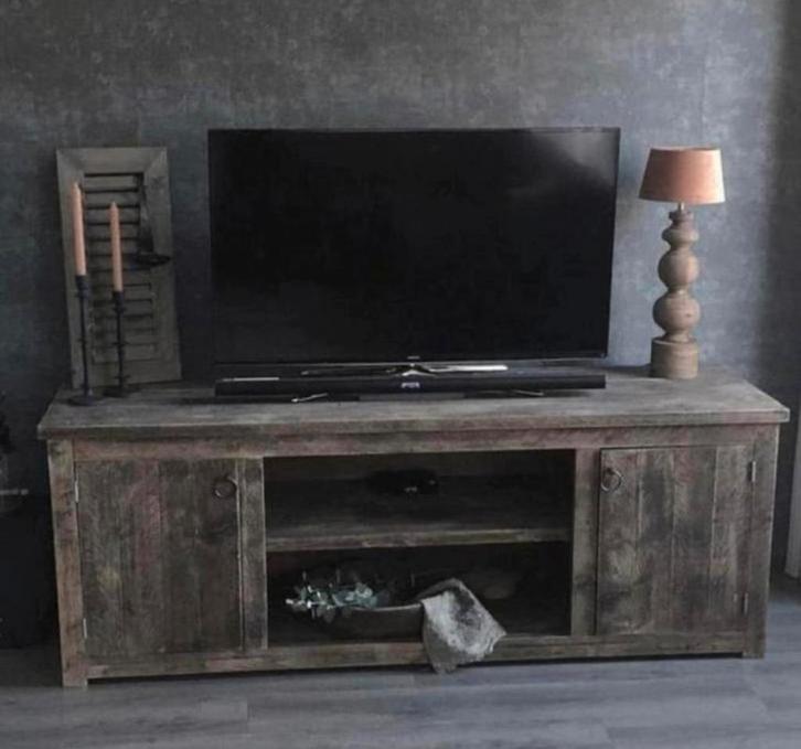~Stoer Sober Landelijk Houten Tv-Meubel/Wandmeubel~, Huis en Inrichting, Woonaccessoires | Overige, Zo goed als nieuw, Ophalen of Verzenden