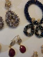 Chique jellyfish oorstekers met paarse glassberry, Met kristal, Verzenden, Paars, Nieuw