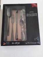 24-delig bestek zwart; Black Mirror Cutlery BH-2630, Ophalen of Verzenden, Nieuw, Rvs of Chroom, Bestekset