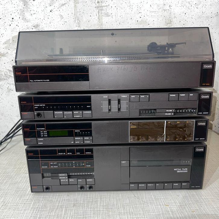 Graetz HiFi System 6000 met Dual ASP 128 draaitafel setje, Audio, Tv en Foto, Stereo-sets, Gebruikt, Cassettedeck, Overige merken