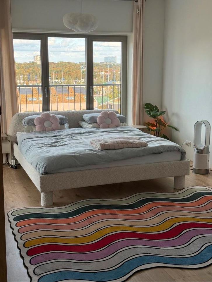 NIEUW Wehkamp NOUS Teddy Boucle Bed 180x200, Huis en Inrichting, Slaapkamer | Bedden, Zo goed als nieuw, Tweepersoons, 180 cm