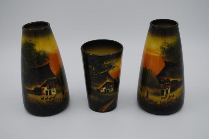 Schramberg Majolika SMF, set handgemalt, Antiek en Kunst, Antiek | Keramiek en Aardewerk, Ophalen of Verzenden