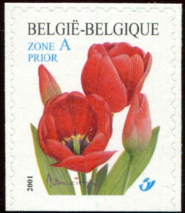 3047a - uitgiftejaar 2001 - rode tulp - postfris XX, Postzegels en Munten, Postzegels | Europa | België, Postfris, Orginele gom