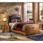 Piratenbed zeer goede kwaliteit, Ophalen, 100 cm, Eenpersoons, Bruin