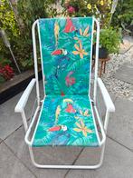 Retro tuinstoel inklapbaar vogels, Ophalen, Gebruikt, Overige materialen, Inklapbaar