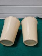 - bloempotten creme 2 stuks, Ophalen of Verzenden