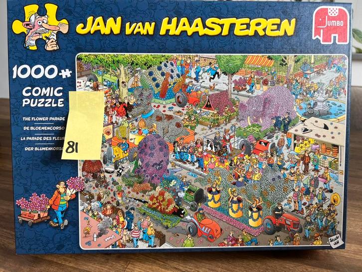 Jan van Haasteren - De Bloemencorso 1000 stukjes puzzel (81), Hobby en Vrije tijd, Denksport en Puzzels, Zo goed als nieuw, Legpuzzel