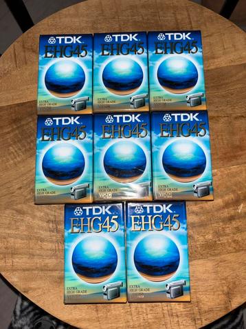 TDK EHG45 Videobanden - 8 stuks Nieuw beschikbaar voor biedingen