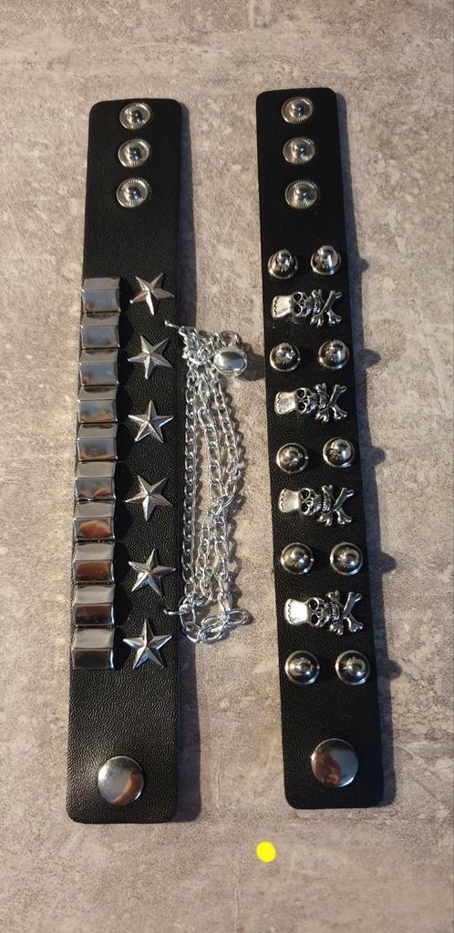 Leren armbanden., Sieraden, Tassen en Uiterlijk, Armbanden, Nieuw, Leer, Zwart, Ophalen of Verzenden