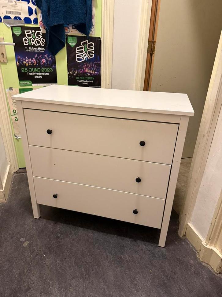 Witte ladekast ikea, Huis en Inrichting, Kasten | Ladekasten, Gebruikt, 100 tot 150 cm, 50 tot 100 cm, 25 tot 50 cm, 3 of 4 laden