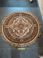 Prachtig rond vintage vloerkleed, Ophalen of Verzenden, Zo goed als nieuw, Beige, Rechthoekig