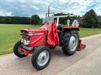 MF 135 8s rechte vooras met grondbak en Dubbelucht, Ophalen, Gebruikt, Tot 80 Pk, Massey Ferguson