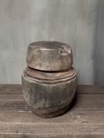 Houten pot met  deksel, Huis en Inrichting, Ophalen of Verzenden, Zo goed als nieuw