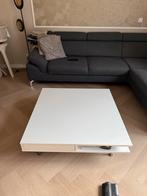 Mooie witte salontafel, Kunststof, Gebruikt, 100 tot 150 cm, Vierkant