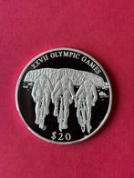 Liberia 20 Dollars 2000 Proof 0,999 zilver 20.4 grams, Ophalen of Verzenden, Overige landen, Zilver