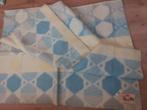 vintage fluffy wollen deken AaBb, ruit, Huis en Inrichting, Woonaccessoires | Plaids en Woondekens, Gebruikt, Ophalen of Verzenden