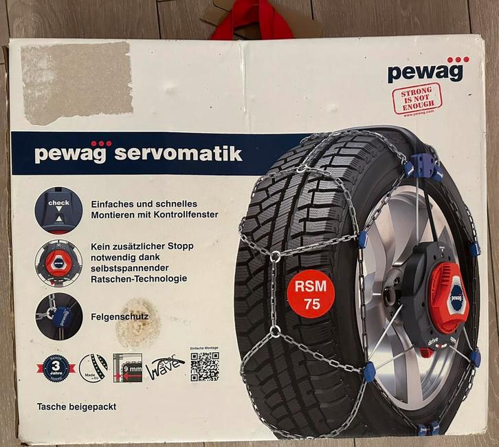 Sneeuwkettingen pewag servomatik RSM 75 ongebruikt, Auto diversen, Sneeuwkettingen, Zo goed als nieuw, Ophalen of Verzenden