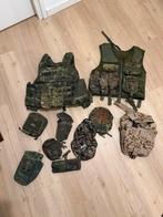 Flecktarn plater carrier set met vest en pouches, Ophalen of Verzenden, Landmacht, Duitsland, Kleding of Schoenen