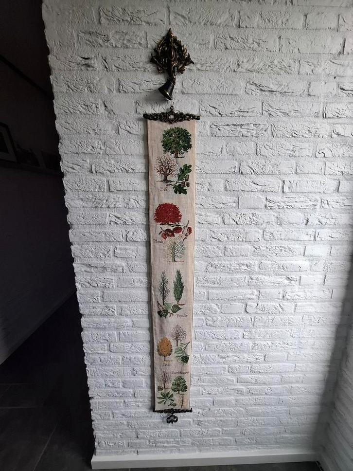 Borduurwerk Schellekoord Bomen, Antiek en Kunst, Antiek | Kleden en Textiel, Ophalen of Verzenden