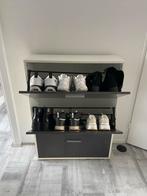 Hoogglans Schoenenkast Wit/Antraciet 110x80x25, Ophalen, Gebruikt