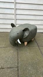 Poef olifant zgan, Ophalen, Zo goed als nieuw, Rond, Minder dan 50 cm