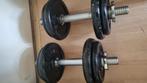 2x Verstelbare Dumbells & EZ Curl Bar / Curl Stang, Ophalen, Zo goed als nieuw, Dumbbell