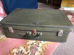 Vintage koffer, groen, Sieraden, Tassen en Uiterlijk, Koffers, Gebruikt, Ophalen of Verzenden