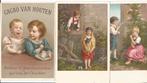 3  oude  reclamekaarten  van Houten Cacao, Weesp, Ophalen of Verzenden, Zo goed als nieuw, Overige typen