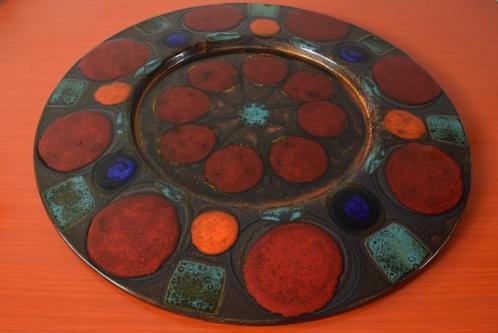 Zeer groot retro vintage fat lava West-Germany wandbord, Antiek en Kunst, Antiek | Wandborden en Tegels, Ophalen of Verzenden