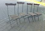 Franse bistrostoeltjes, Tuin en Terras, Ophalen, Gebruikt, Hout