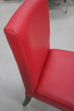 10 leuke eetkamerstoelen keukenstoelen rood kunstleder, Huis en Inrichting, Ophalen, Leer, Zo goed als nieuw, Vijf, Zes of meer stoelen