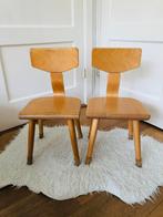 Vintage schoolstoeltjes kleuterstoel stoeltje peuter hout, Ophalen, Zo goed als nieuw, Stoel(en)