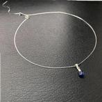 Ketting hanger saffier zilver, Blauw, Nieuw, Ophalen of Verzenden, Verstelbaar