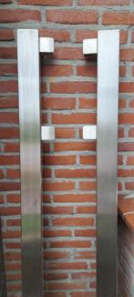 RVS reclame bord houders / palen / pilaren, Huis en Inrichting, Ophalen, Gebruikt